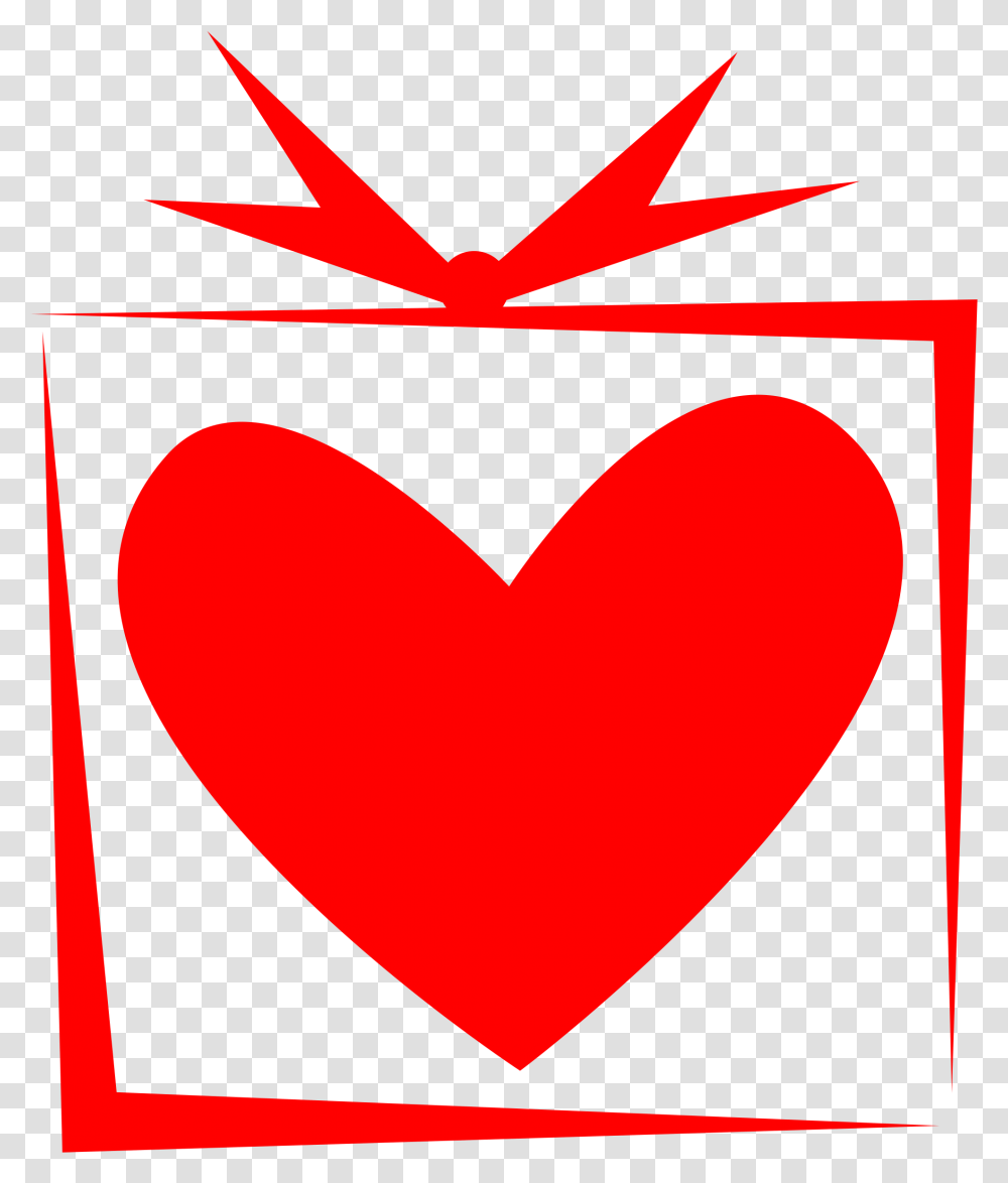 Clipart Heart Box Heart In A Box Clipart, Label, Cushion Transparent Png