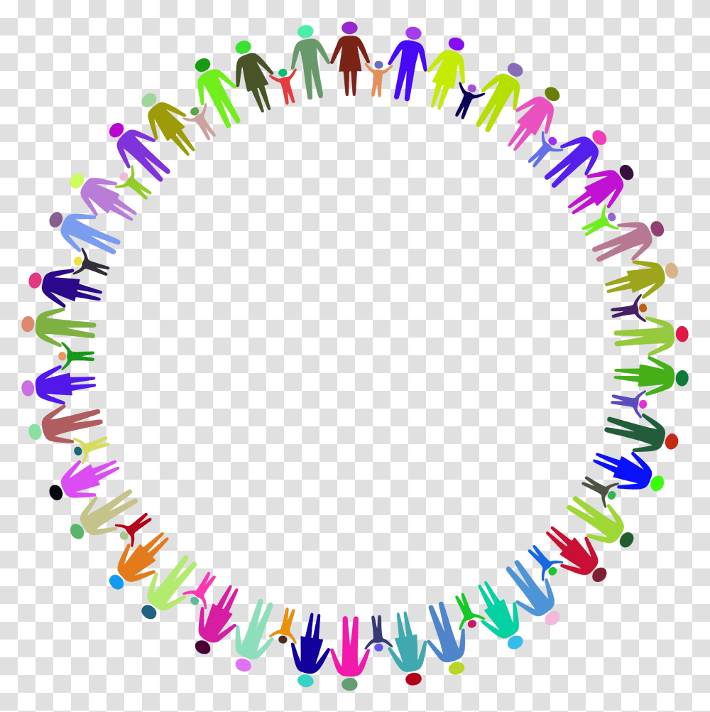 Clipart Holding Hands Circle, Rug, Purple Transparent Png