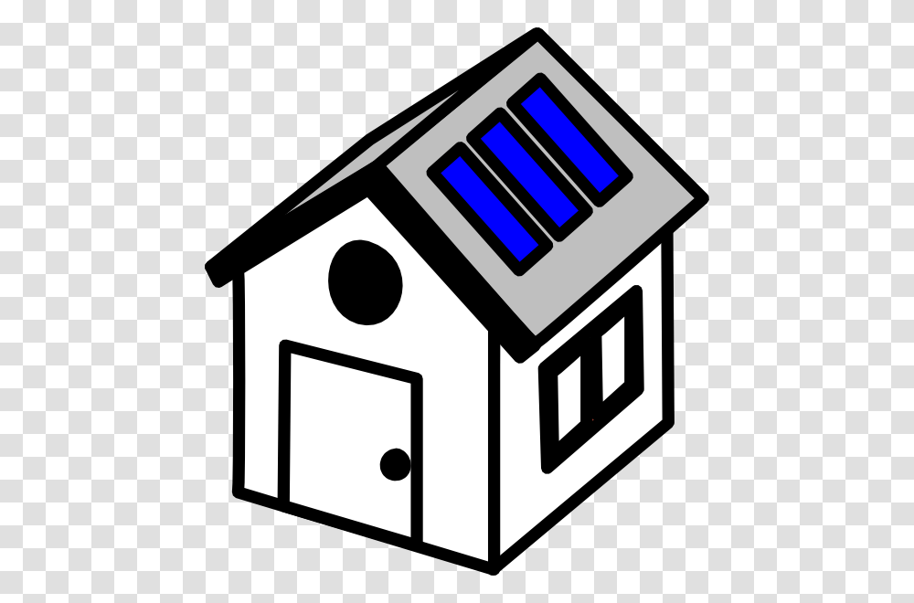 Clipart Houses Driveway House With Solar Panels Clipart, Dog House, Den, Mailbox, Letterbox Transparent Png