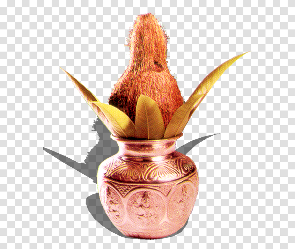 Clipart Image Brass Kalash Image Durga Puja Chandmala, Plant, Vase, Jar, Pottery Transparent Png
