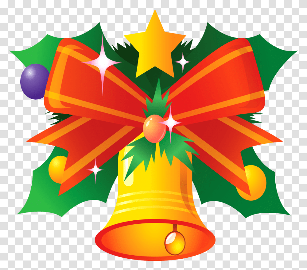 Clipart Image Christmas Bell With Leaf Christmas Parol Vector Art, Floral Design, Pattern Transparent Png