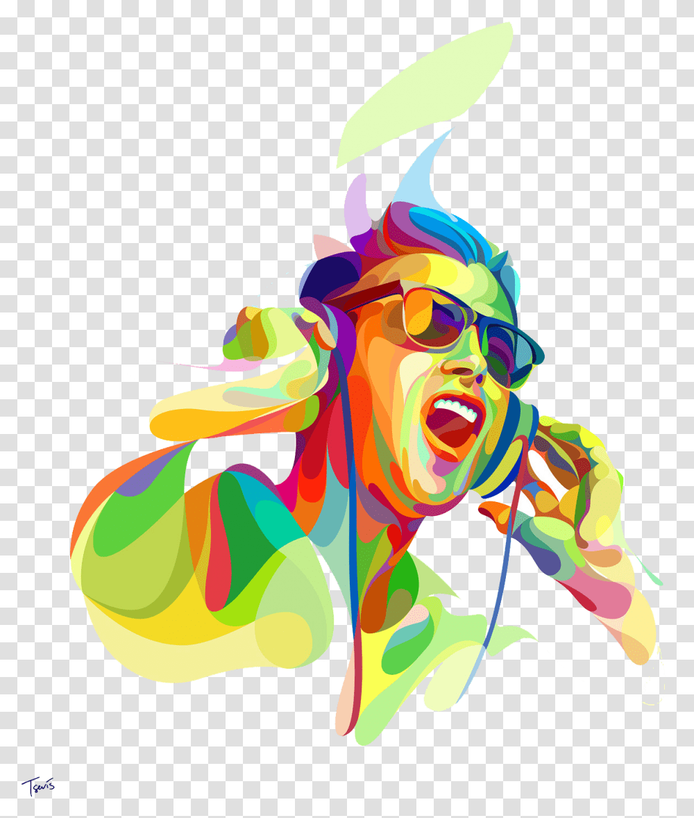 Clipart Image Man Listening Music With Listening To Music Background, Graphics, Modern Art, Floral Design, Pattern Transparent Png