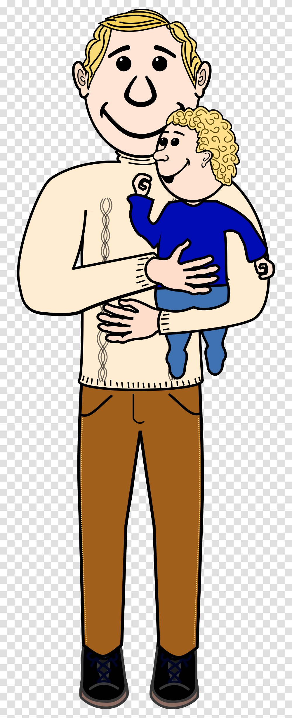 Clipart Images Dad Dad, Hug, Person, Human, Hip Transparent Png