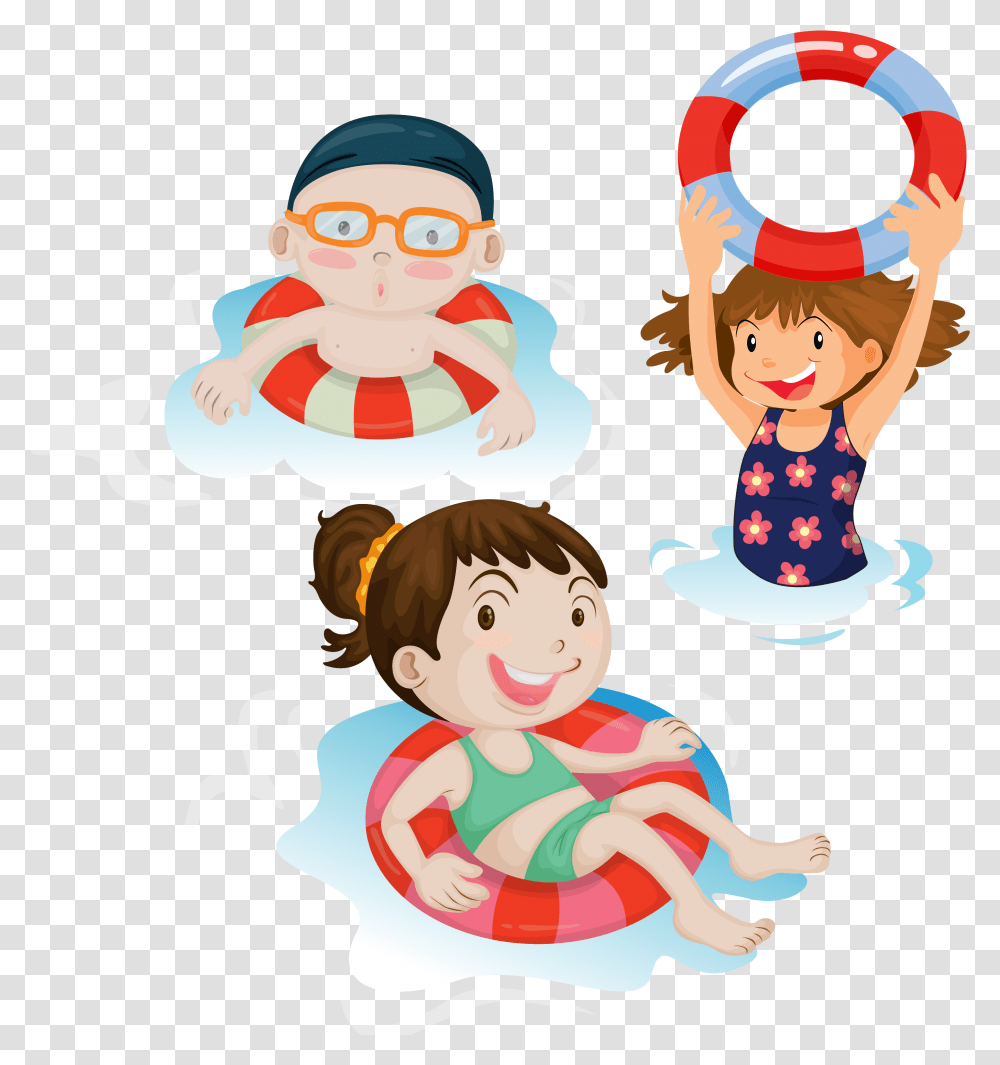 Clipart Kid Swimming Pool Swimming Clipart, Person, Meal, Food, People Transparent Png