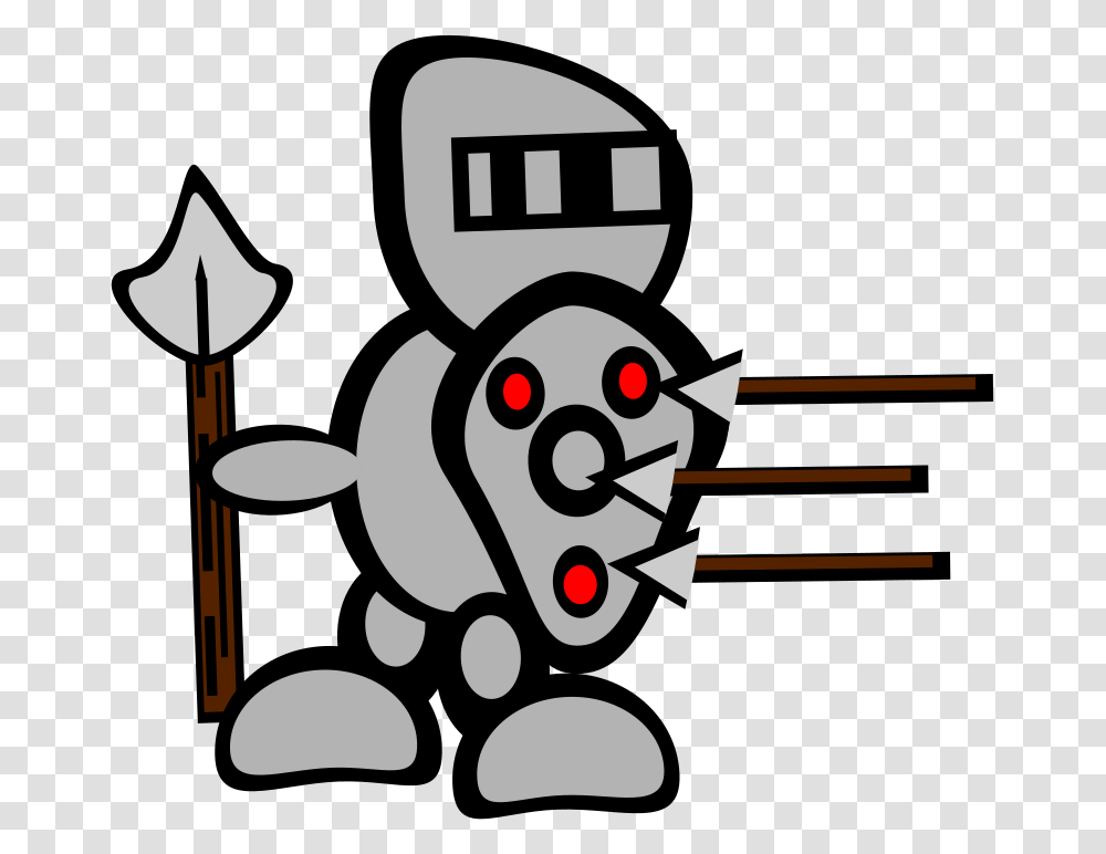 Clipart Knight, Robot, Stencil Transparent Png