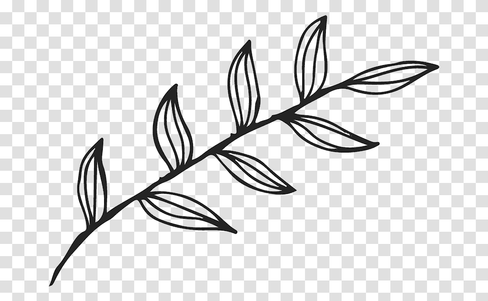 Clipart Leaf Outline Black And White, Fork, Cutlery Transparent Png