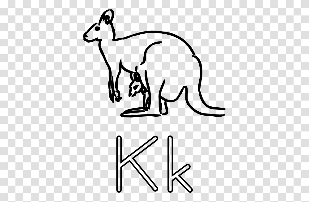 Clipart Letter K Outline, Kangaroo, Mammal, Animal, Wallaby Transparent Png