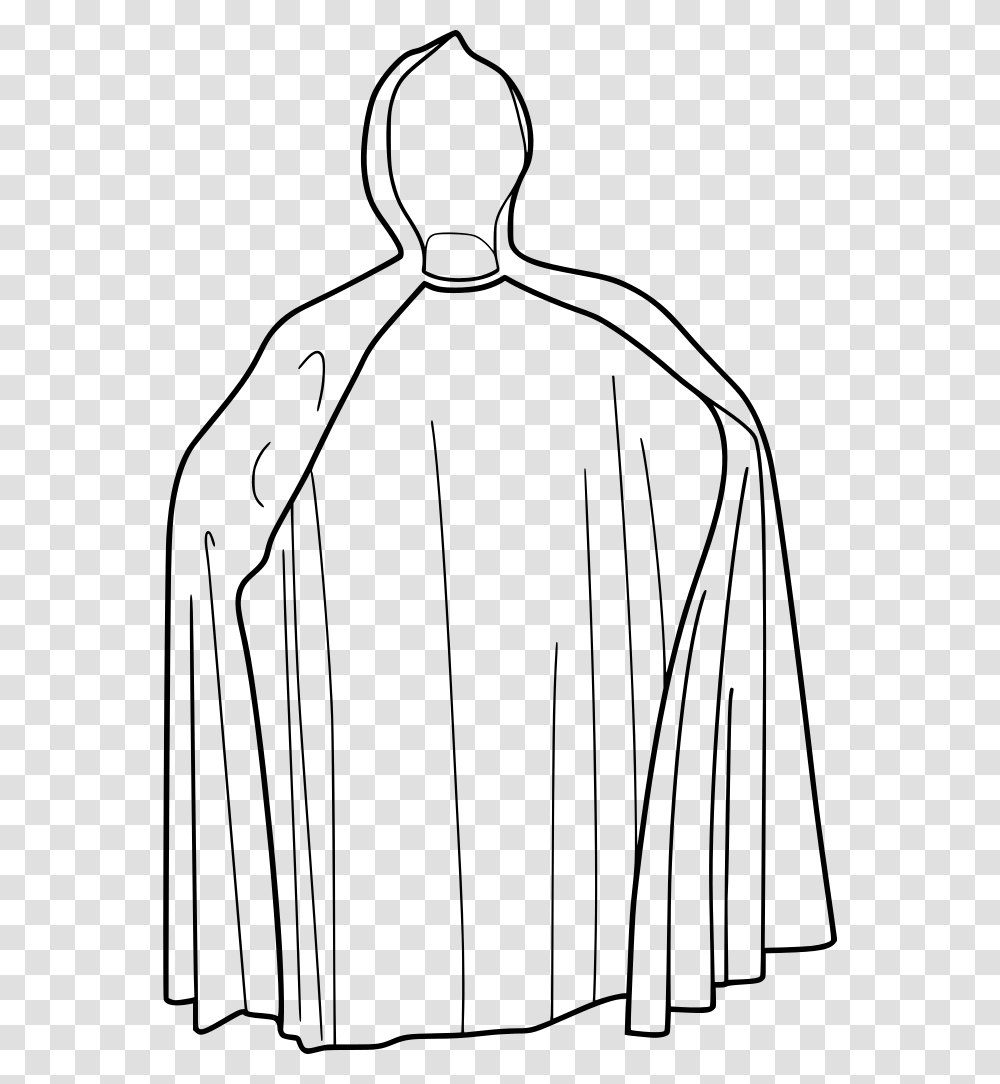 Clipart Library Cape Vector Cloth Cloak Clipart Black And White, Gray, World Of Warcraft Transparent Png