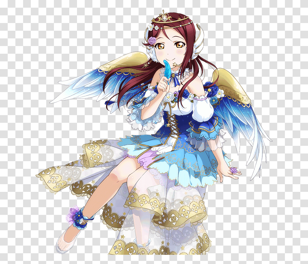 Clipart Library Stock School Idol Tomodachi Cards Love Live Riko Angel, Costume, Person, Leisure Activities, Manga Transparent Png