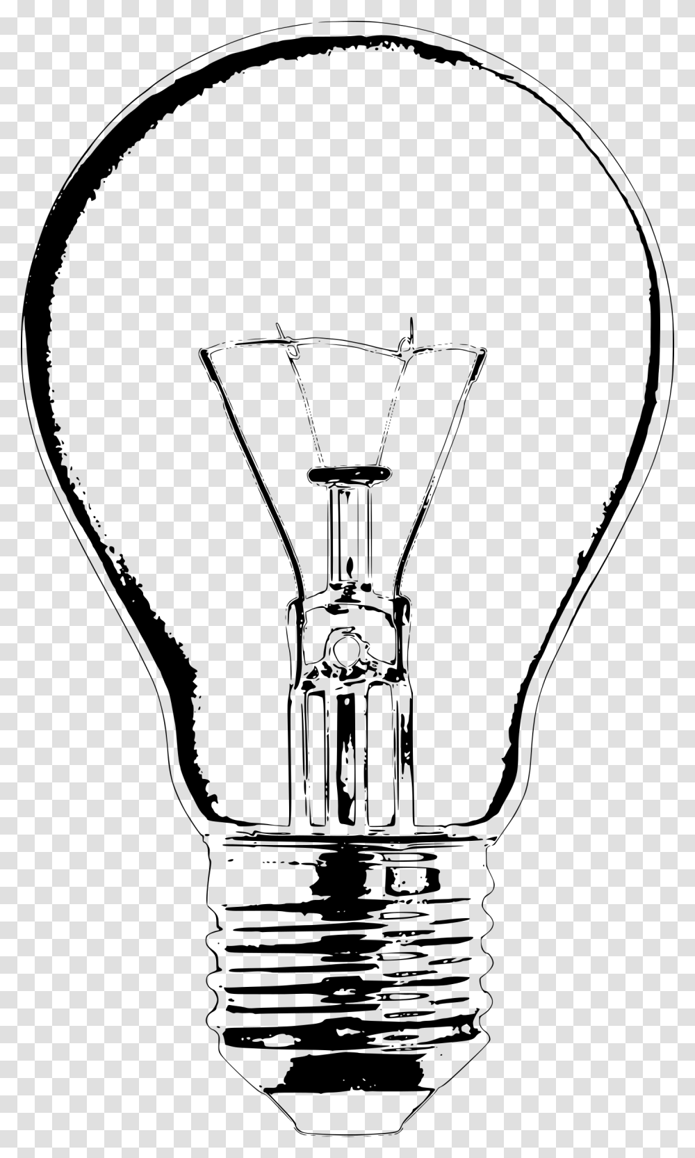 Clipart Lightbulb 04 Edison Light Bulb Sketch, Gray, World Of Warcraft Transparent Png