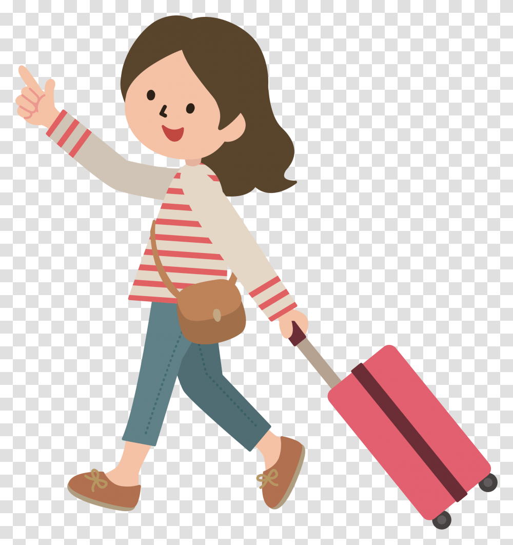 Clipart, Luggage, Person, Human, Suitcase Transparent Png