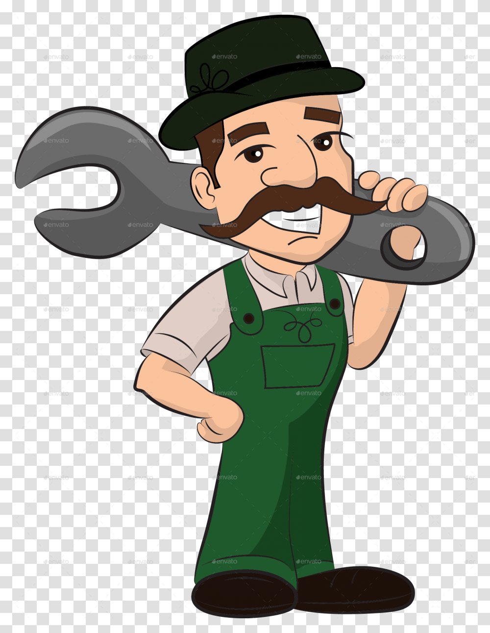 Clipart Mechanic With A Mustache, Person, Worker, Outdoors, Face Transparent Png