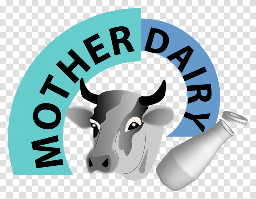 Clipart Milk Logo Free For Clipart Mother Dairy Logo, Animal, Mammal, Symbol, Buffalo Transparent Png