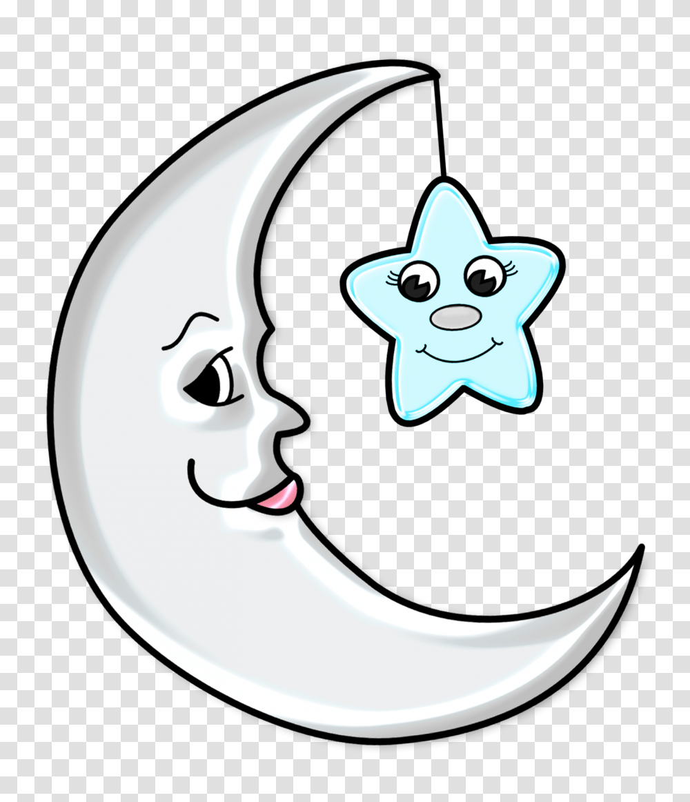 Clipart Moon Collection, Star Symbol, Recycling Symbol Transparent Png