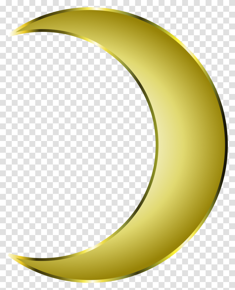 Clipart Moon Crescent Shape Golden Crescent Moon, Banana, Fruit, Plant, Food Transparent Png