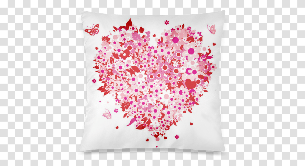 Clipart Mothers Day Hearts Custom Zippered Pillow Case Love Logos With Flowers, Cushion, Rug, Paper Transparent Png
