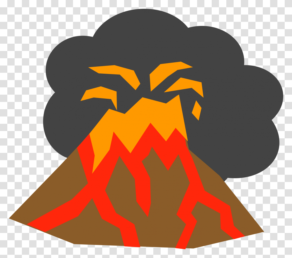 Clipart, Mountain, Outdoors, Nature, Fire Transparent Png