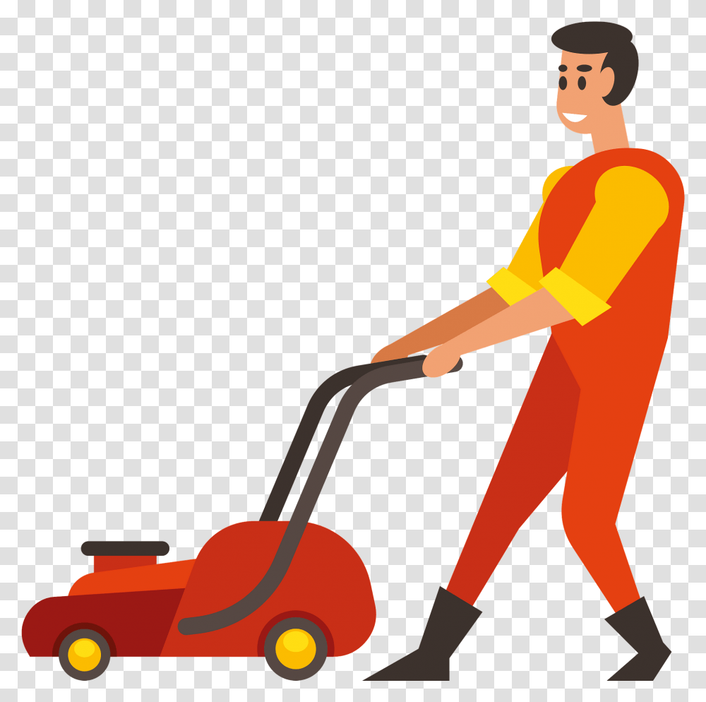 Clipart Mower, Lawn Mower, Tool, Person, Human Transparent Png