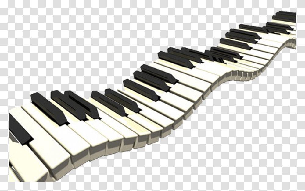 Clipart Music Keyboard Wavy Piano Keys, Electronics, Gun, Weapon, Weaponry Transparent Png
