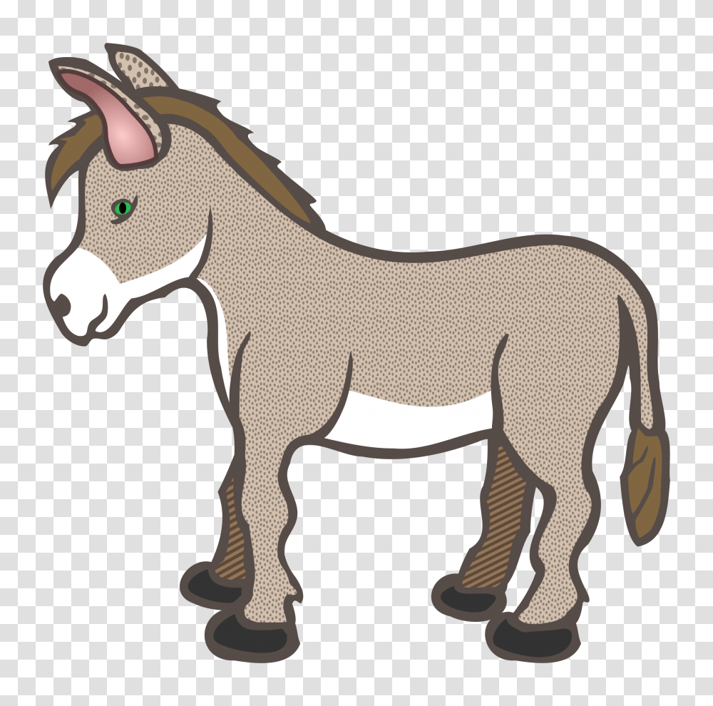 Clipart Of A Cartoon Donkey Baseball Pitcher Royalty Free Vector, Mammal, Animal, Horse Transparent Png