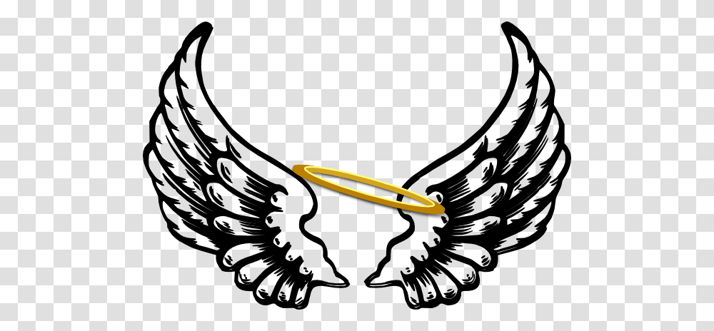 Clipart Of Angels With Halos Dark Angel Halo Pencil And In Color, Brush, Tool, Bird, Animal Transparent Png