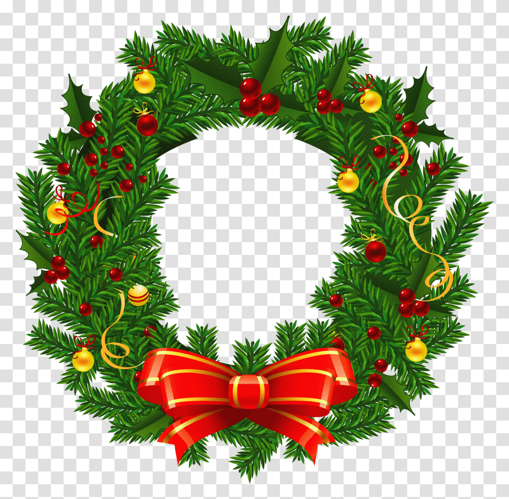 Clipart Of Artificial Gg And Endless Corona De Navidad Christmas Wreath Xmas Transparent Png