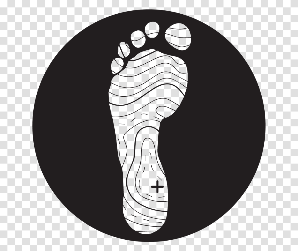 Clipart Of Athlete's Foot Uncolored, Footprint Transparent Png