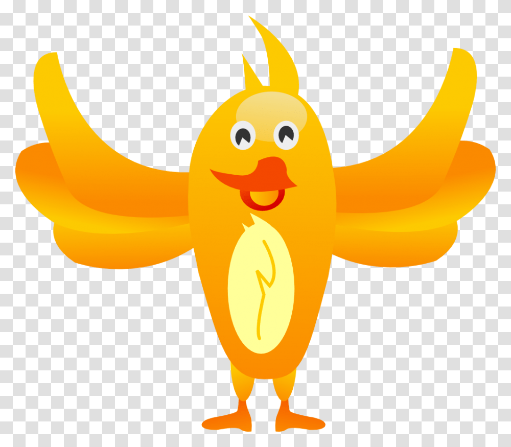 Clipart Of Bird Spreading Wings, Goldfish, Animal Transparent Png