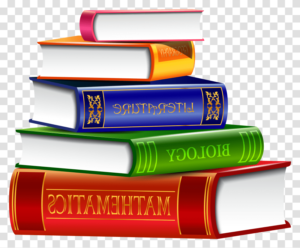 Clipart Of Books Publication And Biology Background School Books Background, Novel Transparent Png