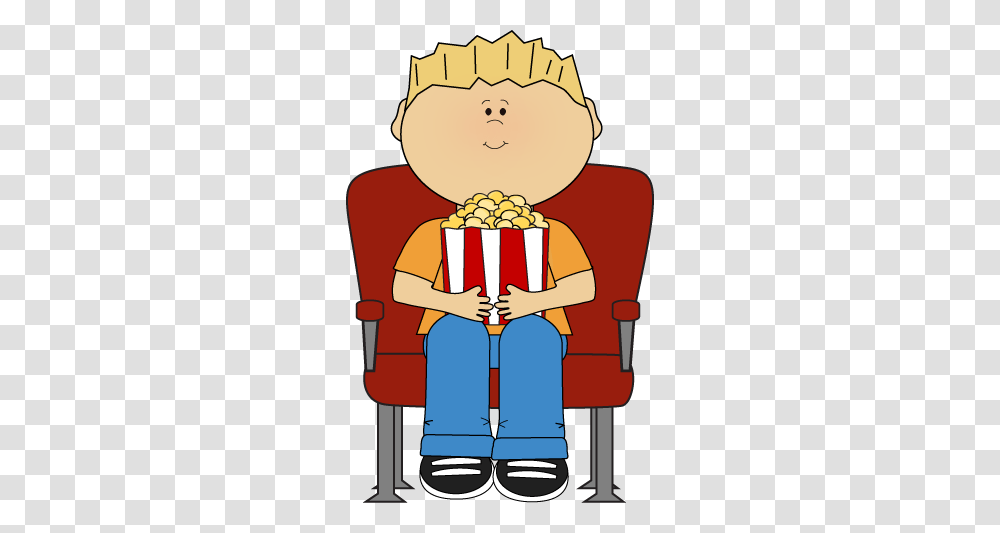Clipart Of Boy Eating Popcorn, Food, Snack Transparent Png