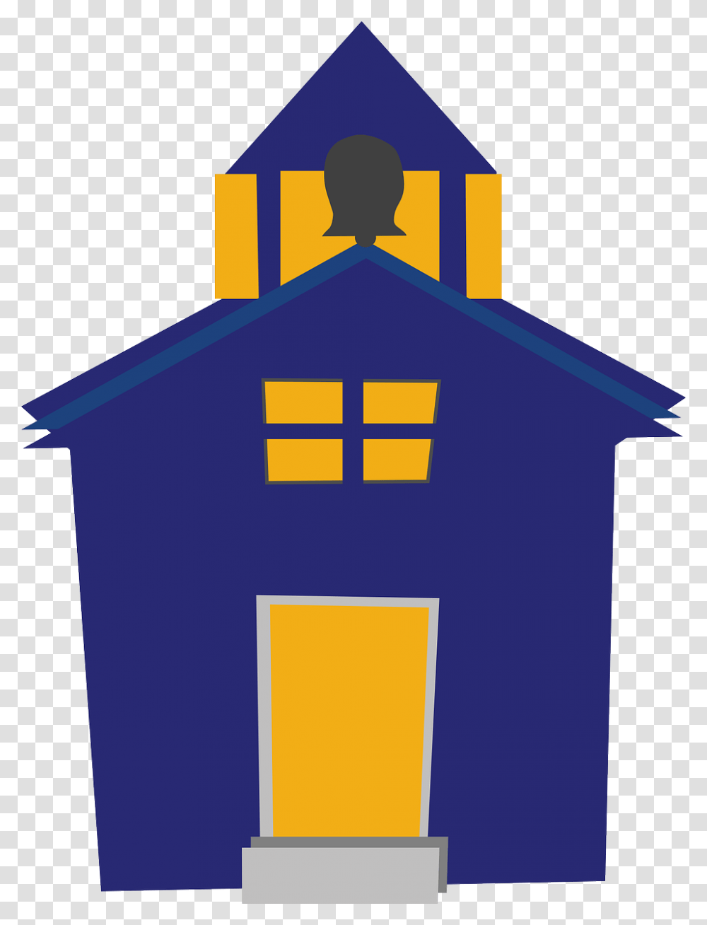 Clipart Of Building Highly And Buildings Blue School House Clipart, Housing, Architecture, First Aid, Outdoors Transparent Png