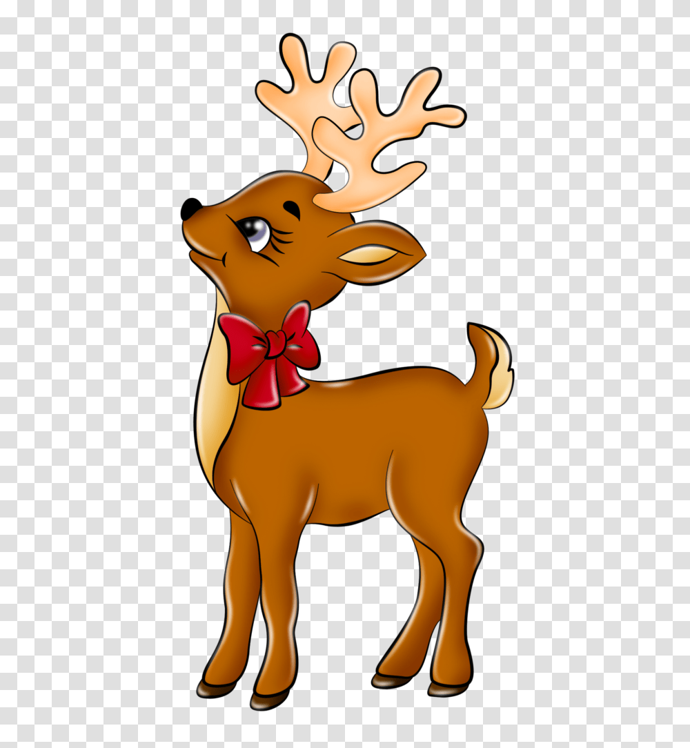 Clipart Of Cartoon Deer Winging, Animal, Mammal, Figurine, Wildlife Transparent Png