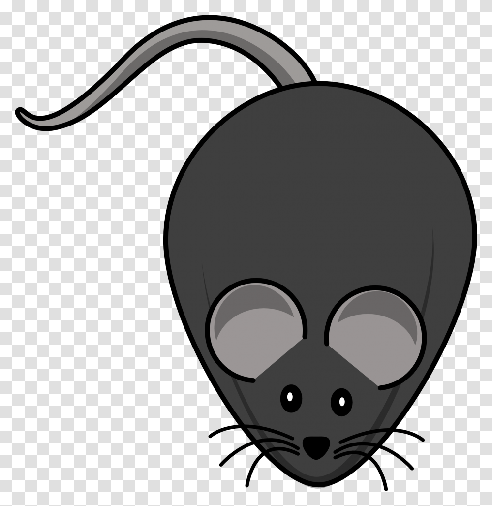 Clipart Of Cartoon Grey Mouse Rat Cartoon, Stencil Transparent Png