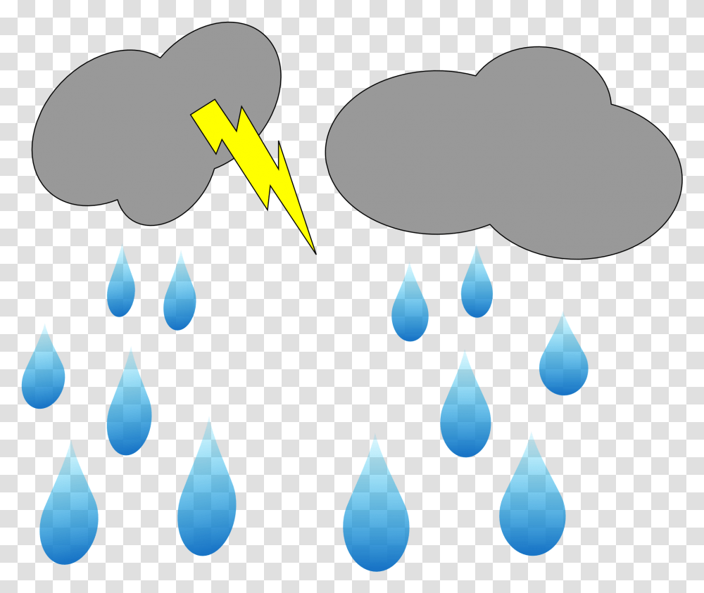 Clipart Of Cloud Showers And Thunder, Bird, Animal, Lighting, Nature Transparent Png