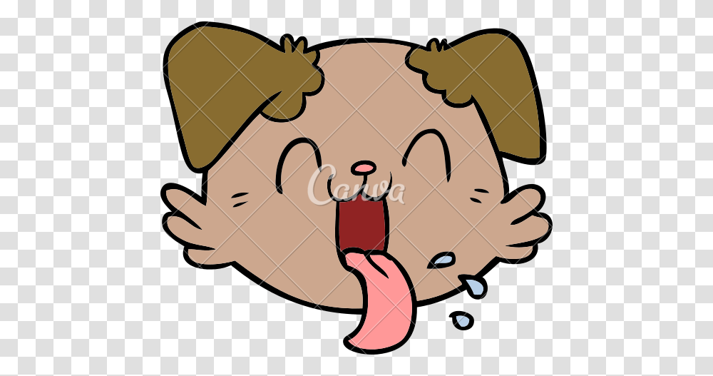 Clipart Of Dog Licking Face Royalty Free Clip Art Vector Images, Head, Label Transparent Png