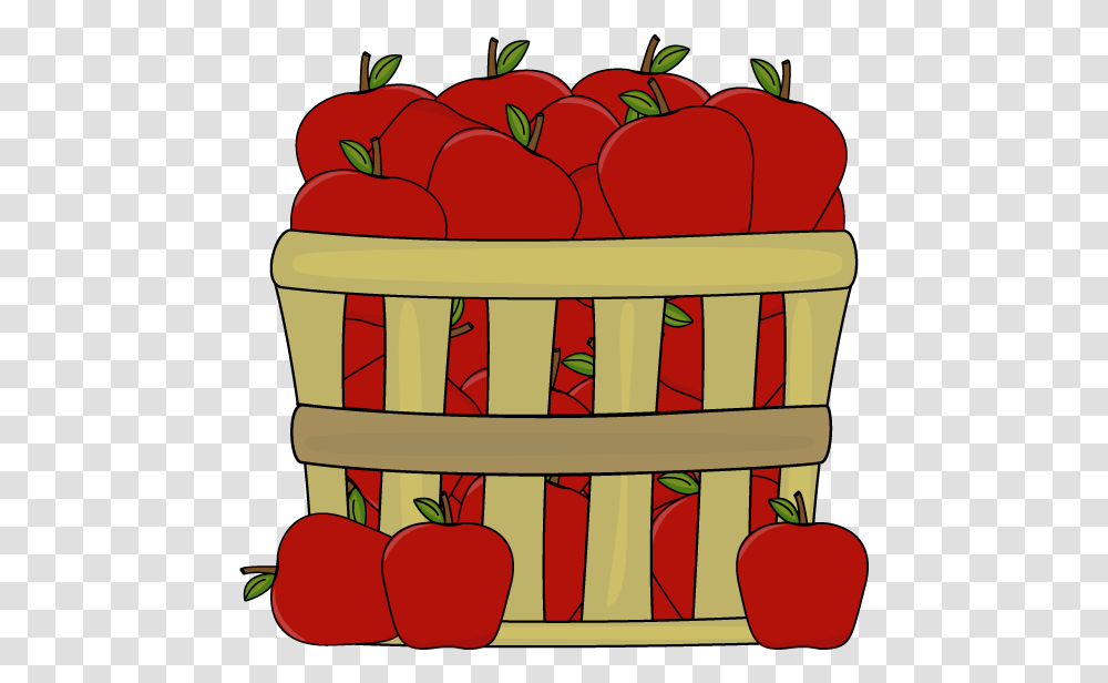Clipart Of Few Apple And Baskets Basket Of Apples Clipart Basket Of Apples Background, Plant, Fruit, Food, Strawberry Transparent Png