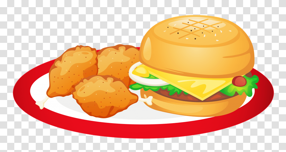 Clipart Of Food And Plate Transparent Png