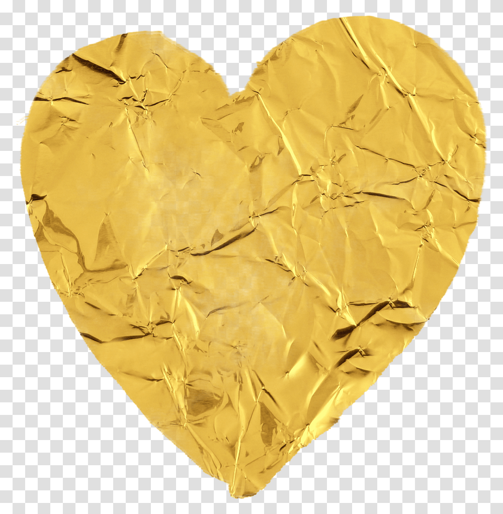 Clipart Of Gold Heart Icon Free Image Solid, Aluminium, Foil Transparent Png