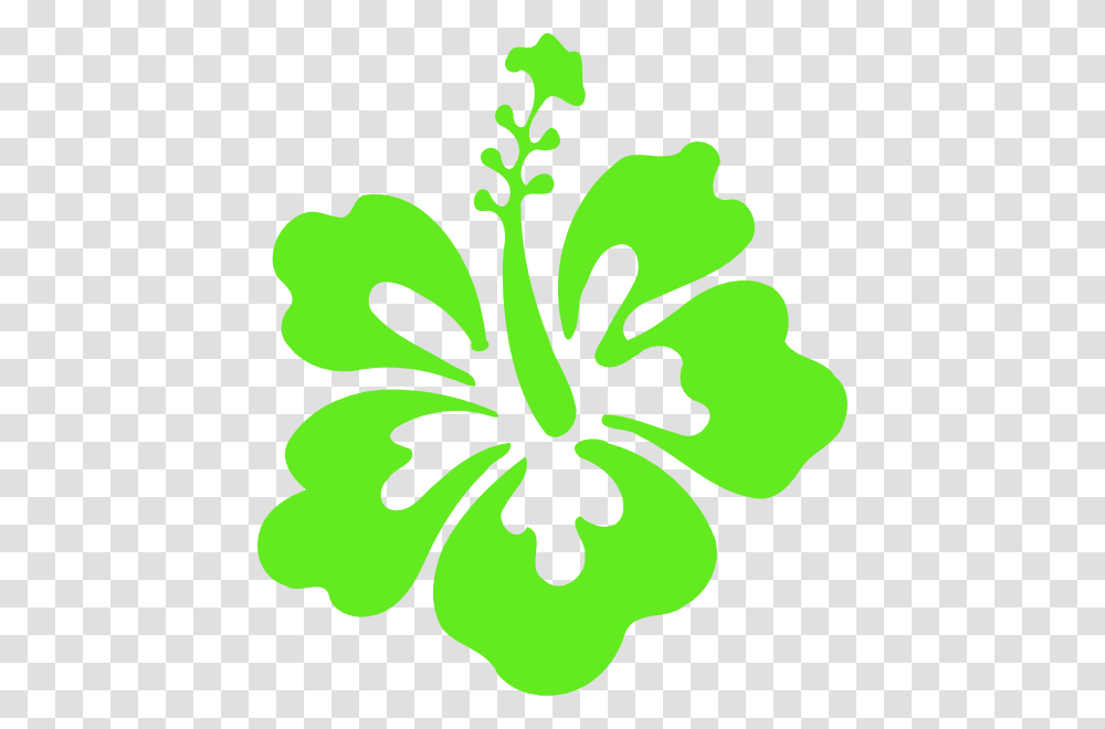 Clipart Of Green Sc And Hawaii Hawaiian Flowers Clip Art, Hibiscus, Plant, Blossom, Stencil Transparent Png