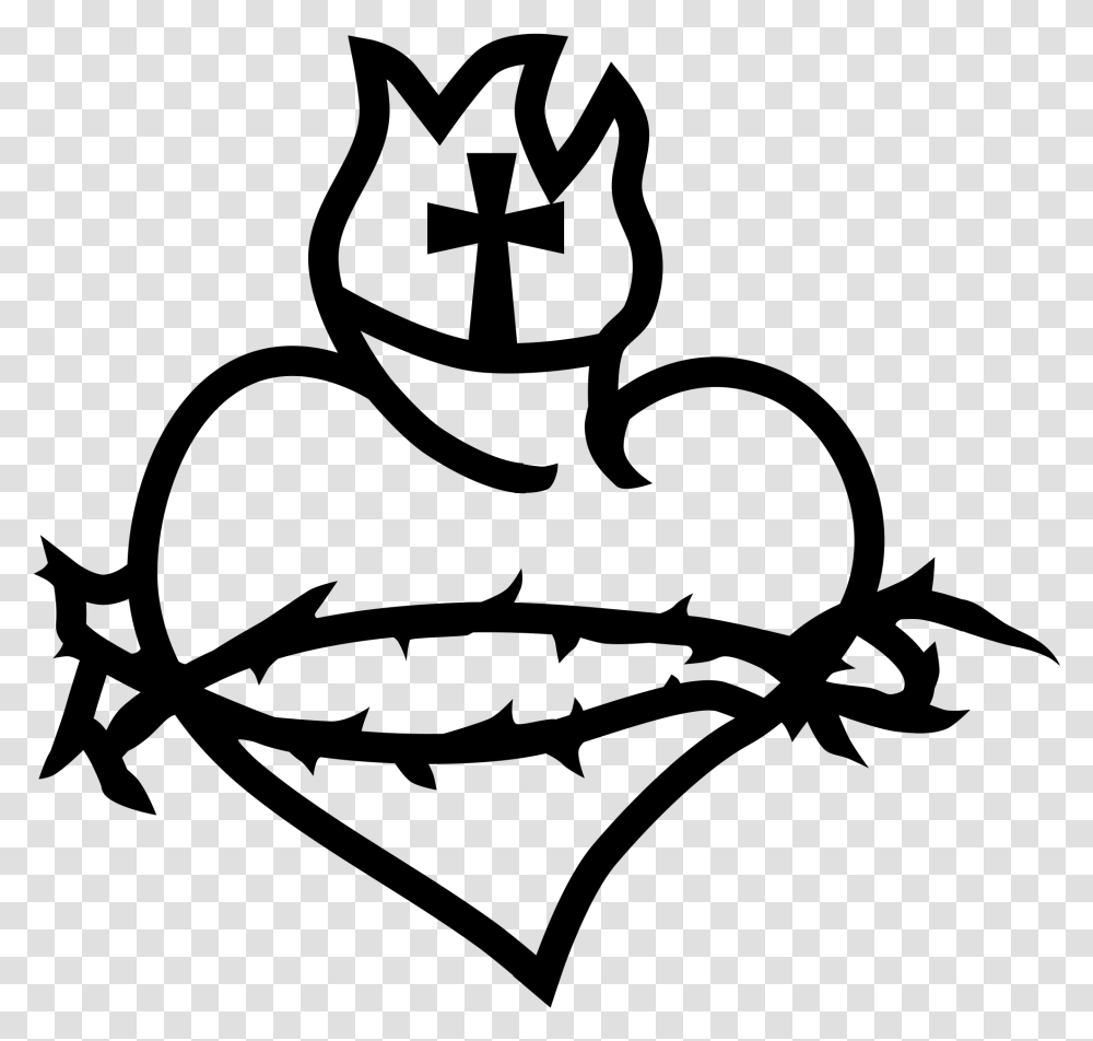 Clipart Of Jesus Sacred Heart Image Black And White, Gray, World Of Warcraft Transparent Png