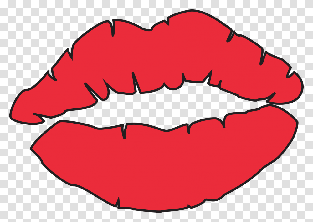 Clipart Of Lips Mouth And Kiss, Teeth Transparent Png