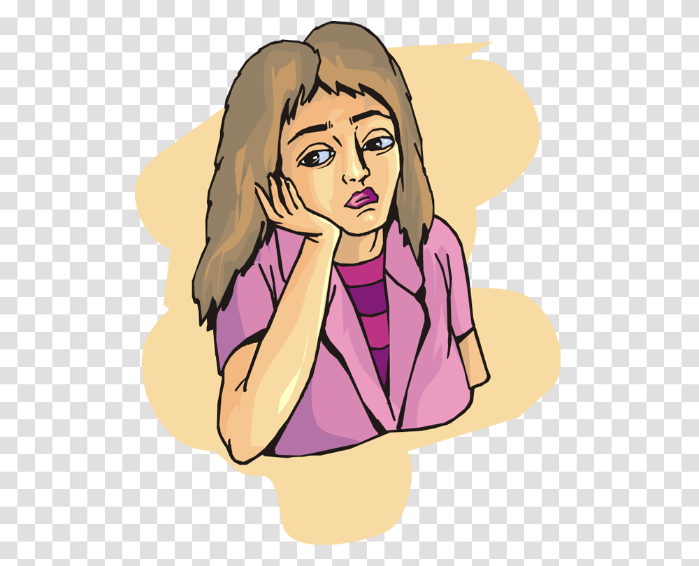 Clipart Of Mother Disappointed In Teen Amp Clip Art Images Sad Woman Clipart, Person, Female, Girl, Drawing Transparent Png
