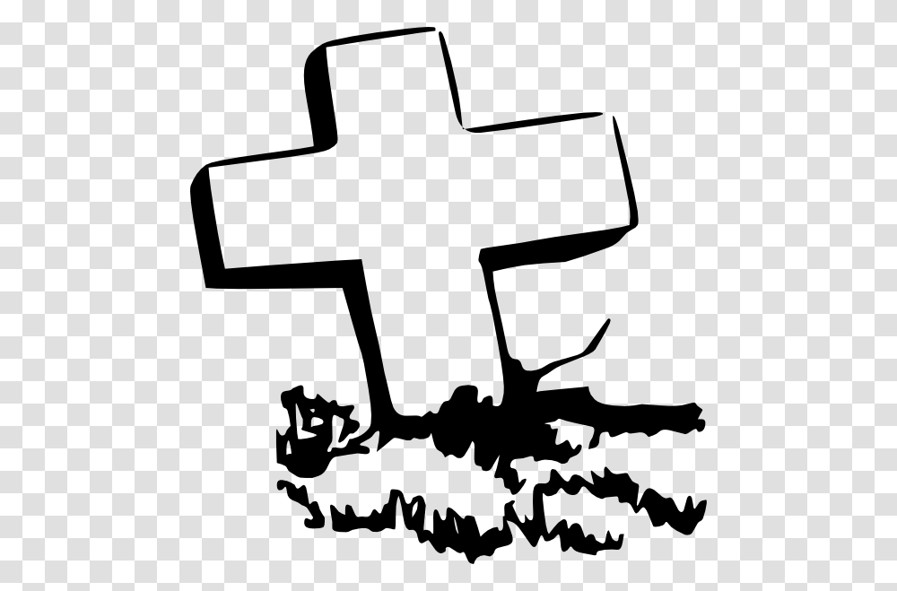Clipart Of Rip Grave And Cemetery Outline Of A Grave, Stencil, Silhouette, Cross Transparent Png