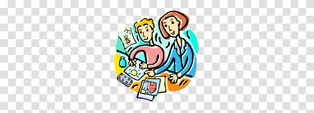 Clipart Of Students Drawing For Teaching Strategy Post, Doodle, Performer, Reading Transparent Png