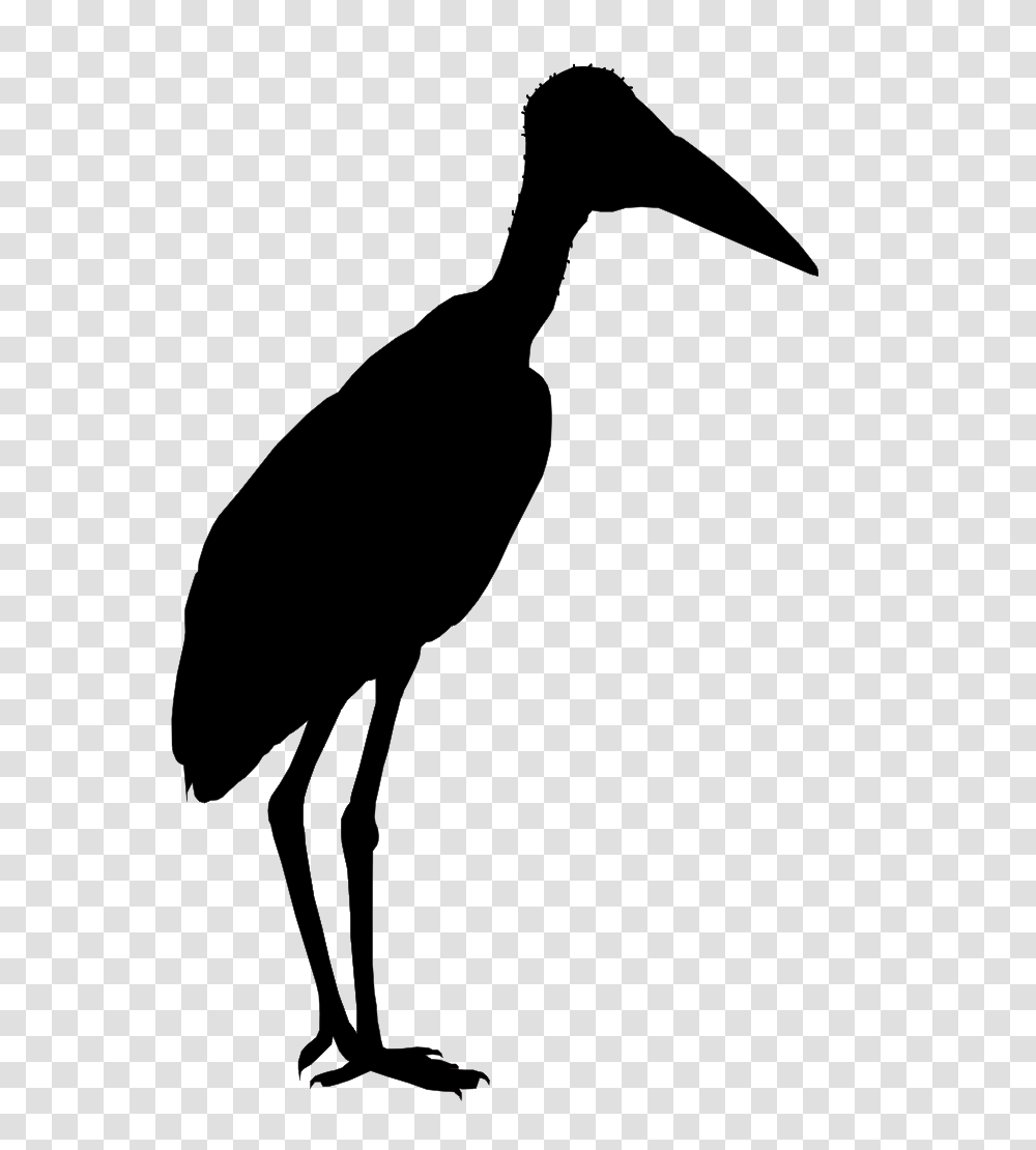 Clipart Of White Stork In Flight Delivering A Newborn, Crane Bird, Animal, Silhouette, Waterfowl Transparent Png