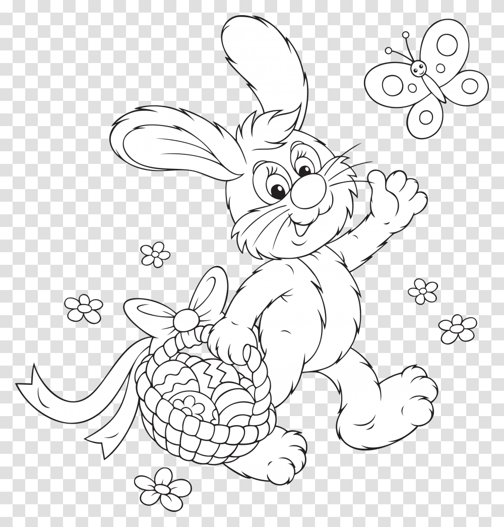 Clipart Osterhase Schwarz Wei, Animal, Mammal, Rodent, Hare Transparent Png