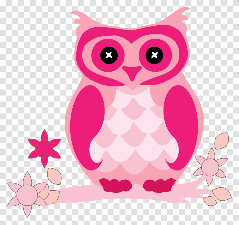 Clipart Owl Pink Owl Pink, Animal, Bird, Mammal Transparent Png