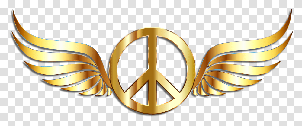 Clipart Peace Sign In Gold, Steering Wheel, Bread, Food, Banana Transparent Png
