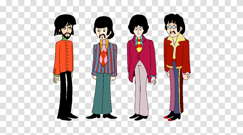 Clipart People Background Easy Beatles Cartoon Drawing, Performer, Person, Costume, Clothing Transparent Png