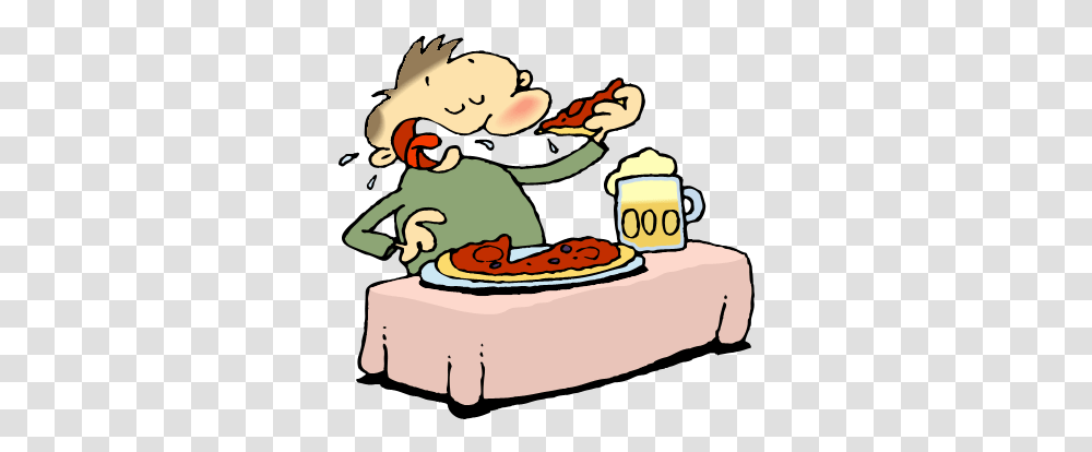 Clipart People Eating Eating Pizza Cartoon, Birthday Cake, Dessert, Food, Meal Transparent Png